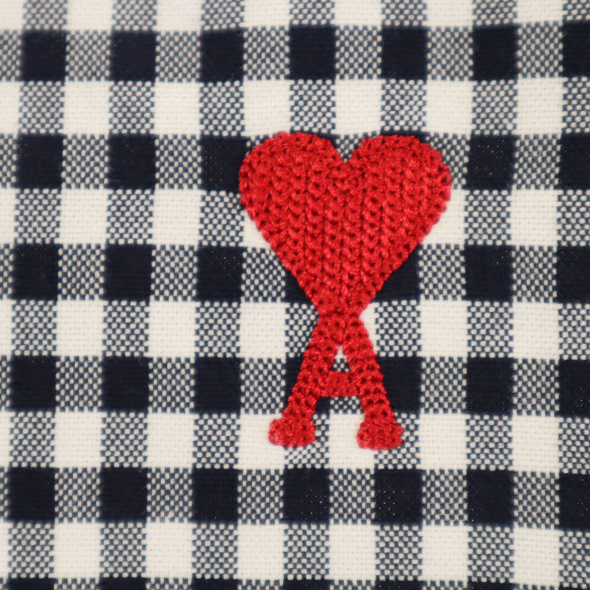 ami アミ ギンガムチェック柄 長袖 ボタンダウンシャツ 42 ホワイト メンズ