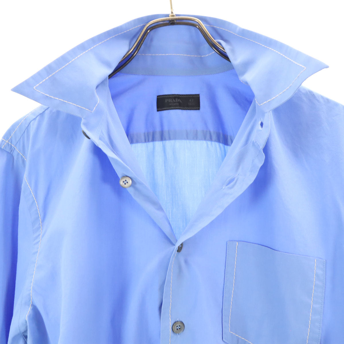 PRADA プラダ 長袖 シャツ 42 青紫系 メンズ
