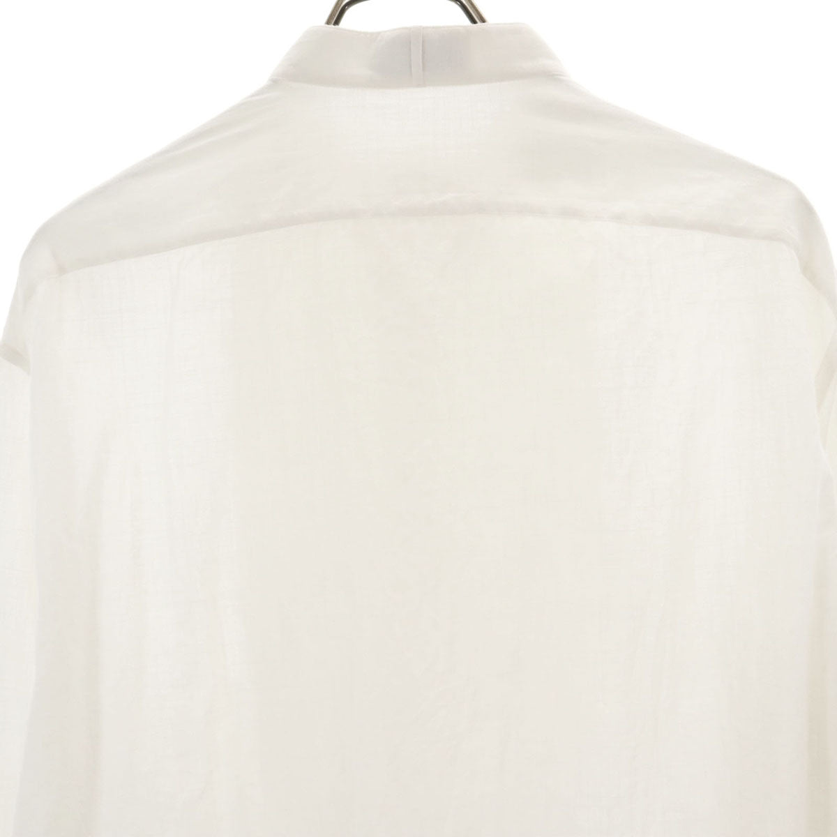 SAINT LAURENT サンローラン イタリア製 長袖 バンドカラーシャツ 42 ホワイト メンズ