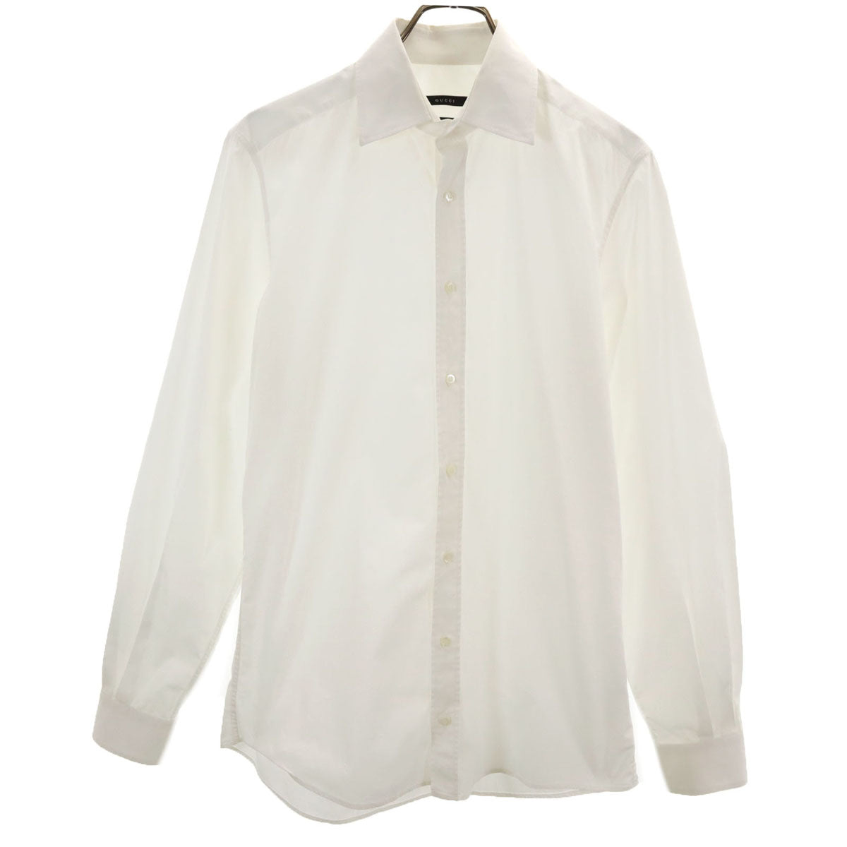 GUCCI グッチ イタリア製 長袖 コットンシャツ 39 ホワイト メンズ