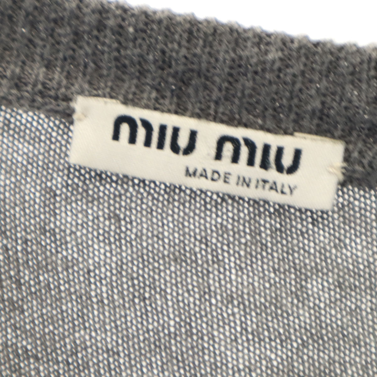 MIUMIU ミュウミュウ イタリア製 長袖 ニット 42 チャコールグレー