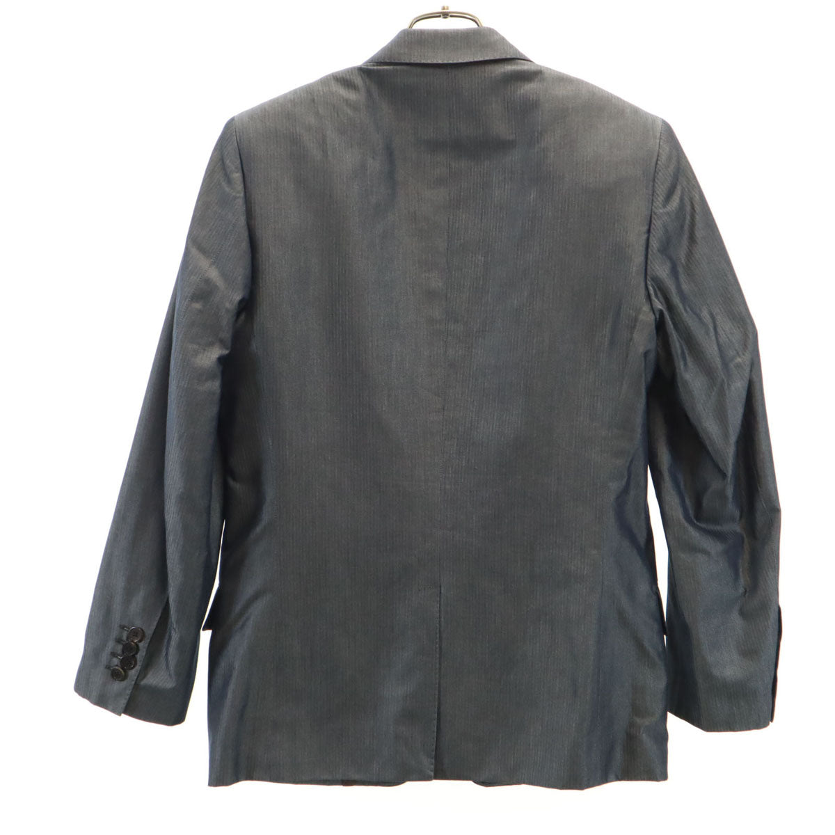 LOUIS VUITTON ルイヴィトン イタリア製 ヘリンボーン柄 デニムテーラードジャケット 46 チャコールグレー メンズ