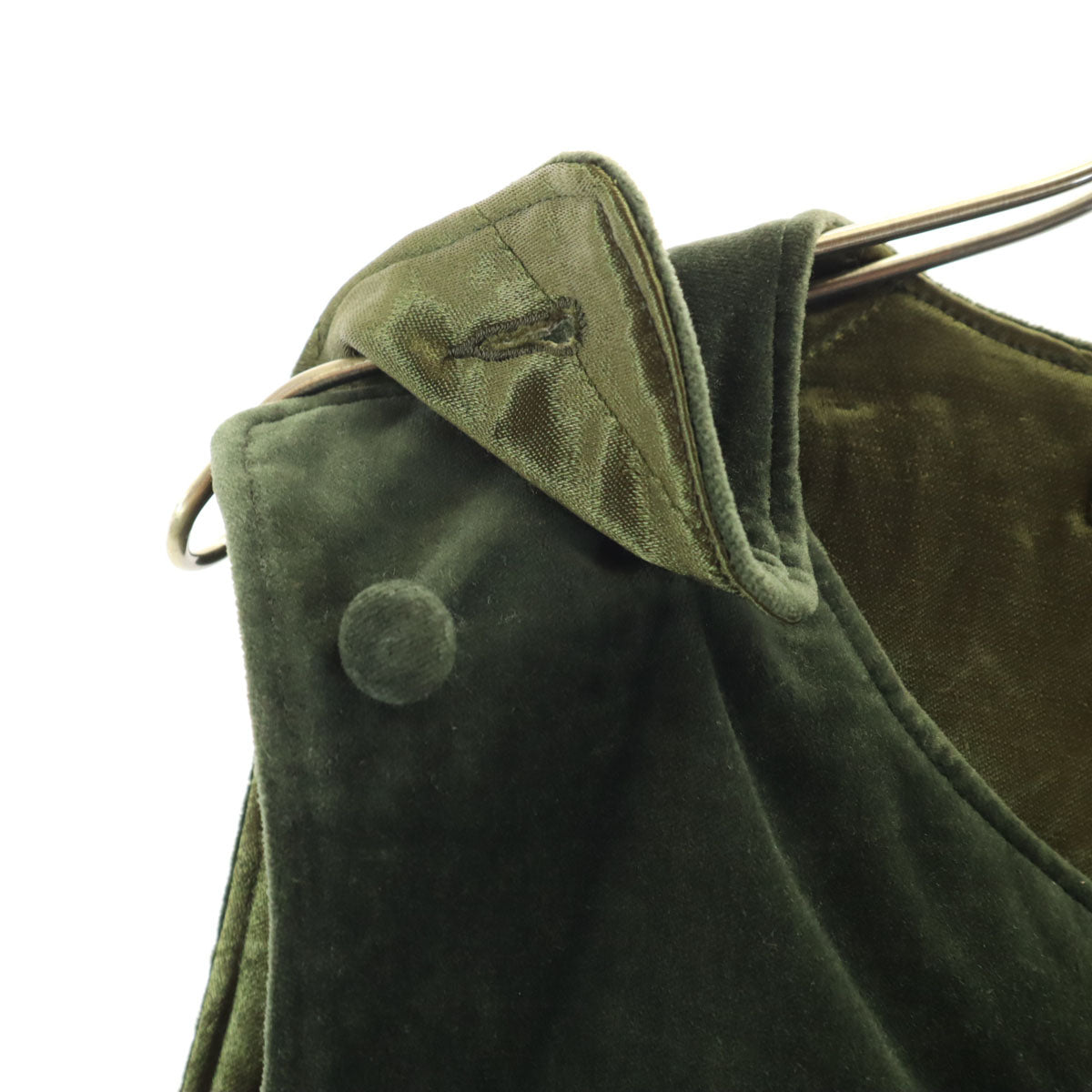 Engineered Garments エンジニアードガーメンツ USA製 ベロア カバー ベスト S カーキ 中綿 ネペンテス メンズ