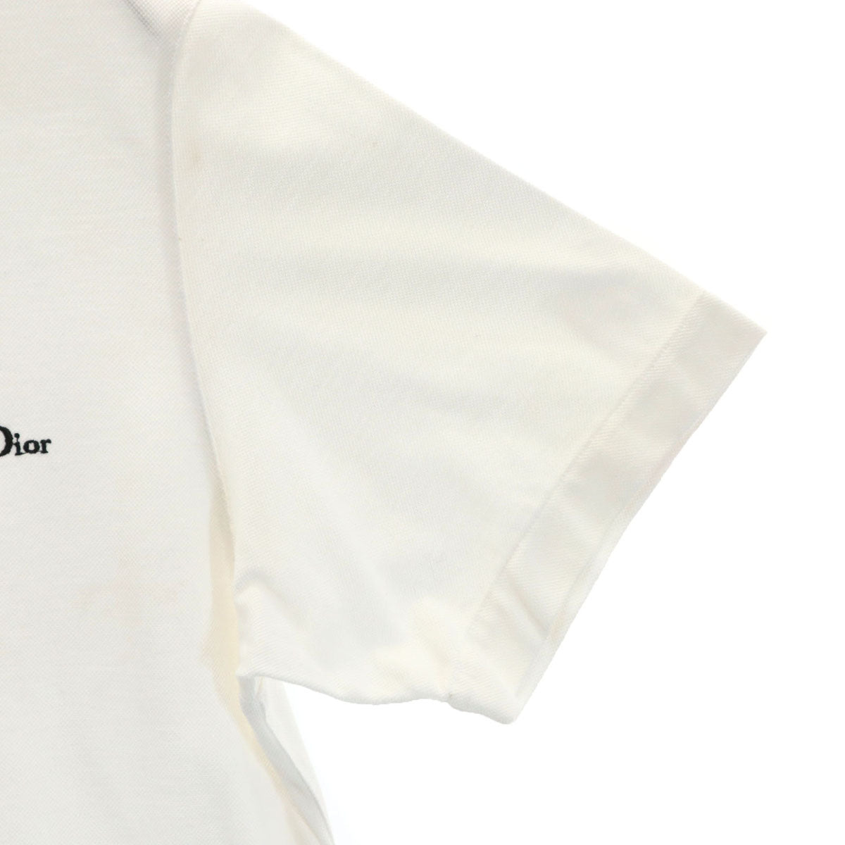 Christian Dior SPORTS クリスチャンディオールスポーツ 90s オールド 半袖 ポロシャツ L 白 鹿の子地 レディース