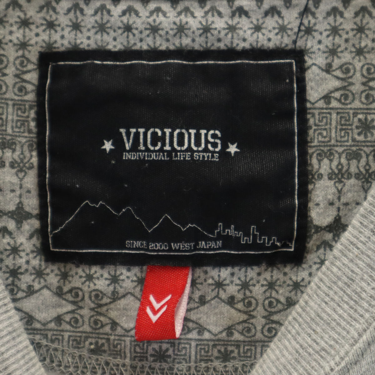 VICIOUS 半袖 Tシャツ グレー メンズ