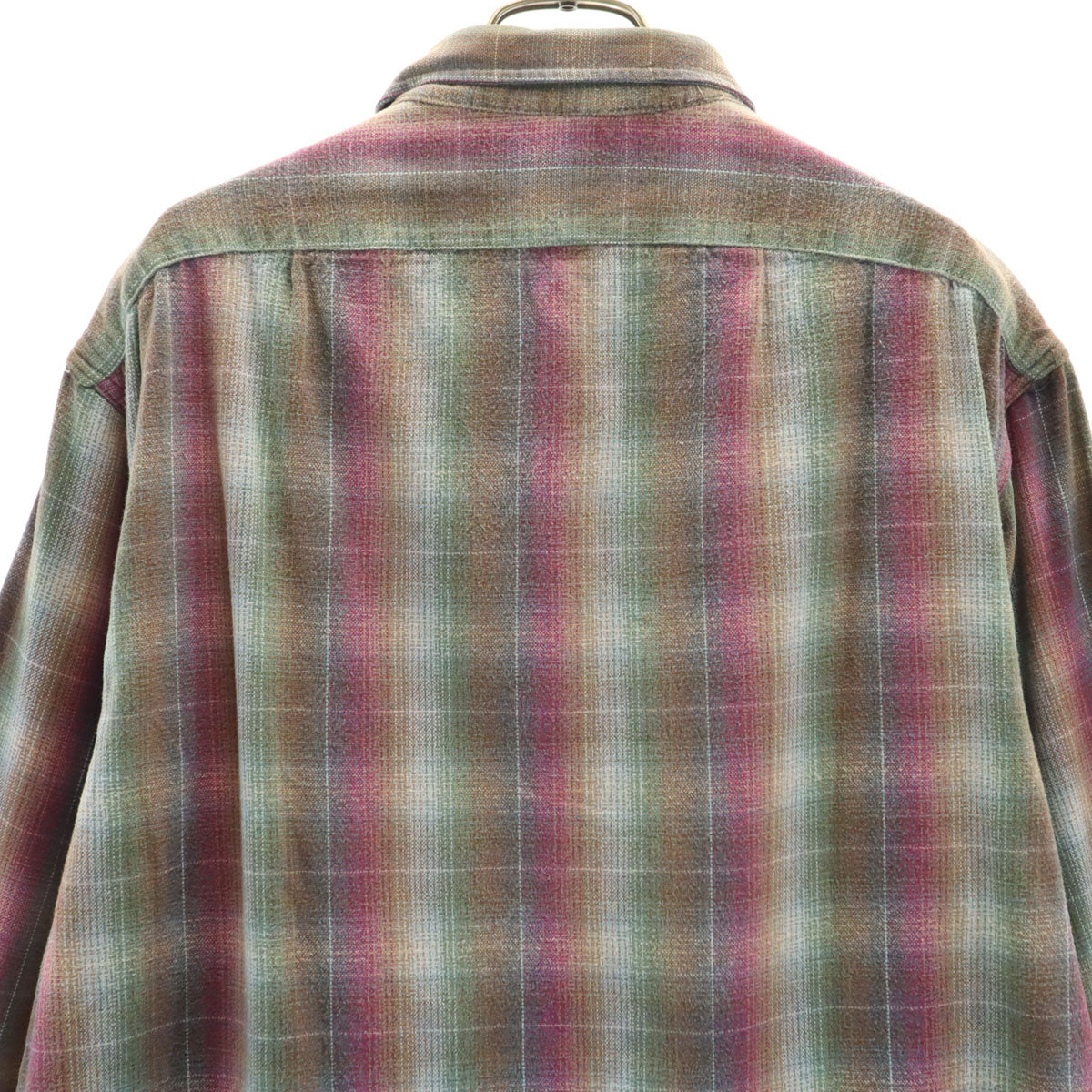 DOLMEN 60s 70s グランパ チェック柄 長袖 ハーフボタン グランパ シャツ プルオーバー メンズ