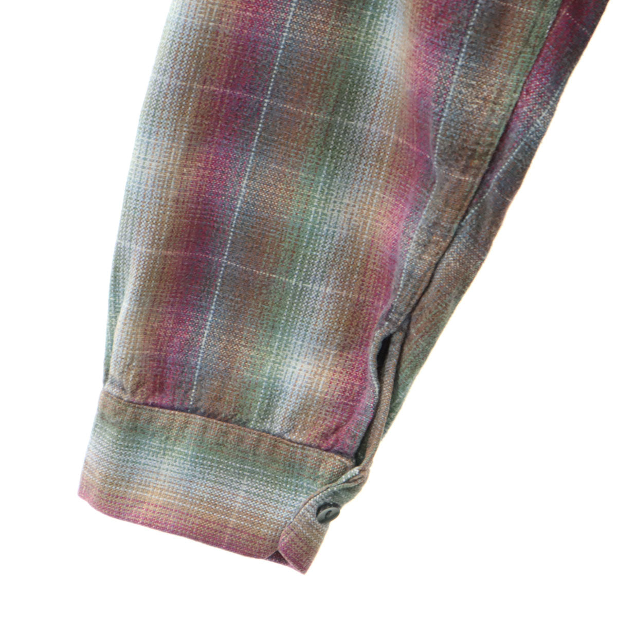 DOLMEN 60s 70s グランパ チェック柄 長袖 ハーフボタン グランパ シャツ プルオーバー メンズ