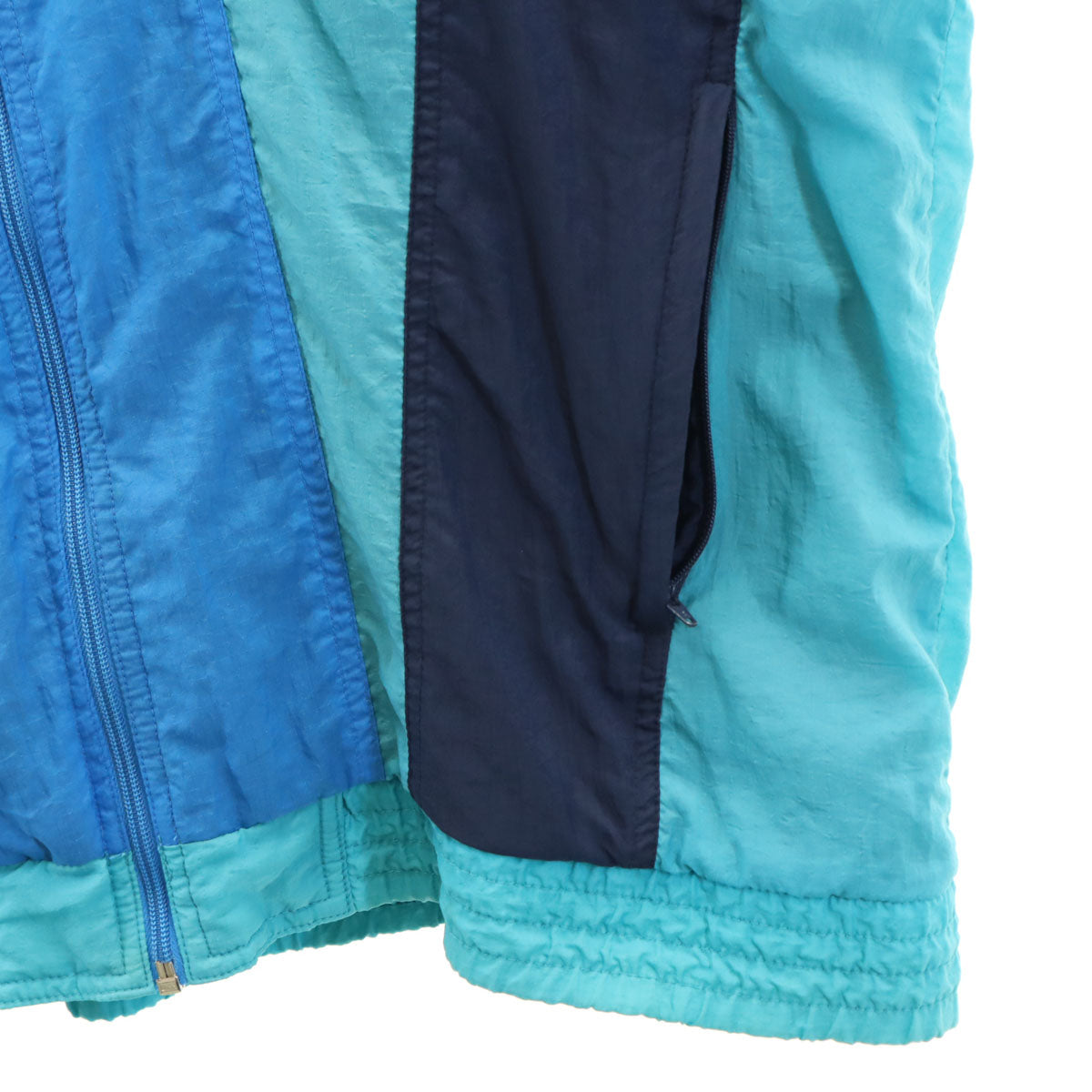 adidas アディダス 80s ヴィンテージ トレフォイルロゴ ウインドブレーカー M グリーン系 メンズ