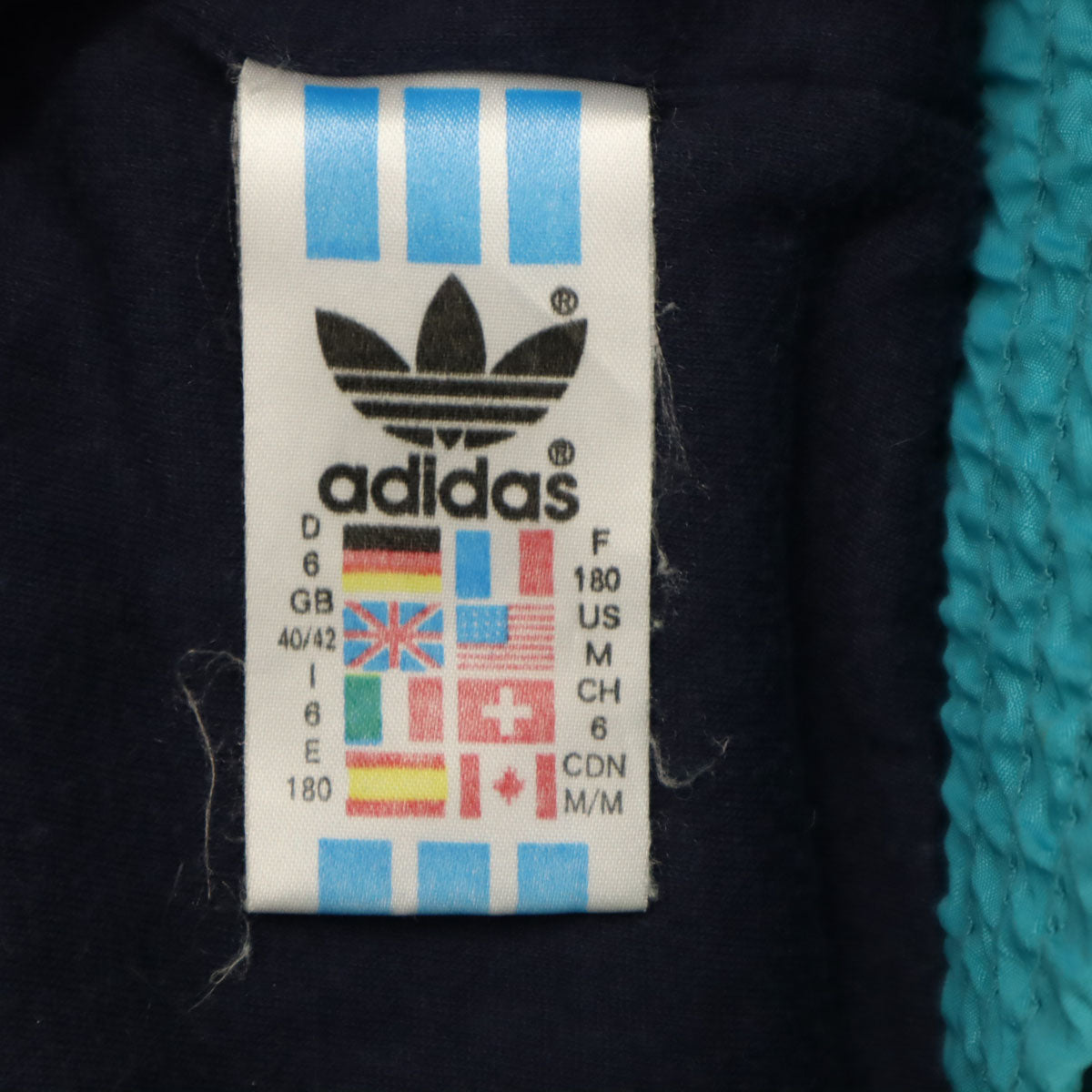 adidas アディダス 80s ヴィンテージ トレフォイルロゴ ウインドブレーカー M グリーン系 メンズ