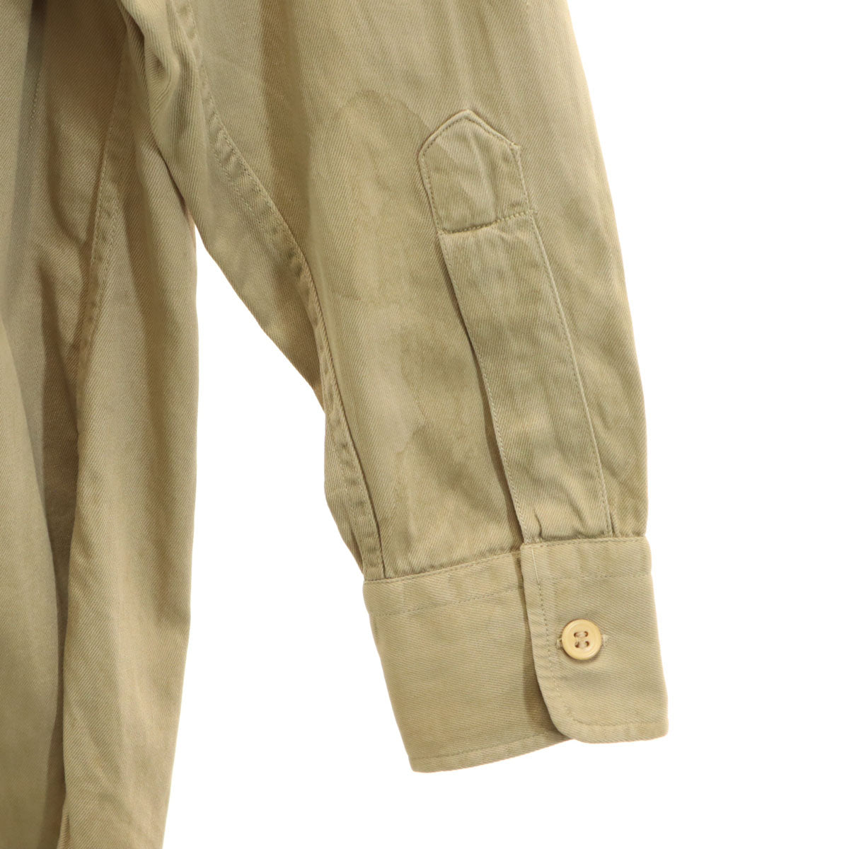 US ARMY アメリカ軍 40s WW2 ヴィンテージ 長袖 陸軍将校 ミリタリーシャツ 15-33 カーキ メンズ