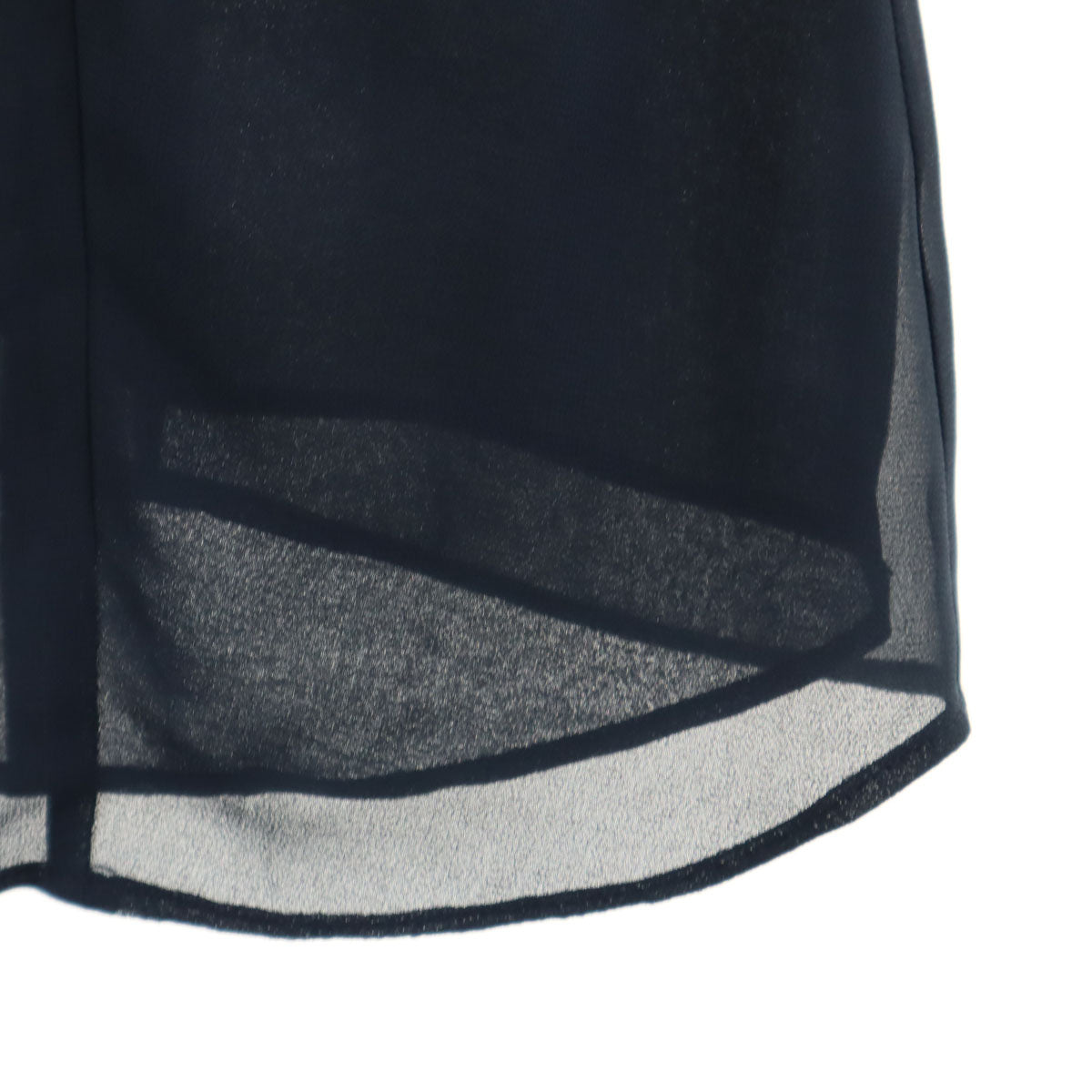 ARMANI EXCHANGE アルマーニエクスチェンジ フレンチスリーブ シアー ブラウス XS ネイビー レディース