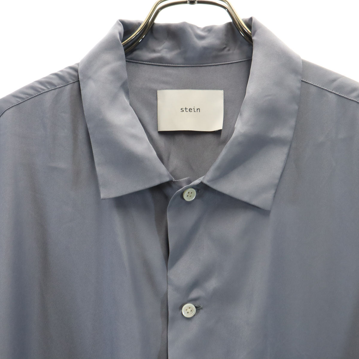 stein シュタイン 日本製 半袖 オーバーサイズ オープンカラーシャツ M グレー メンズ
