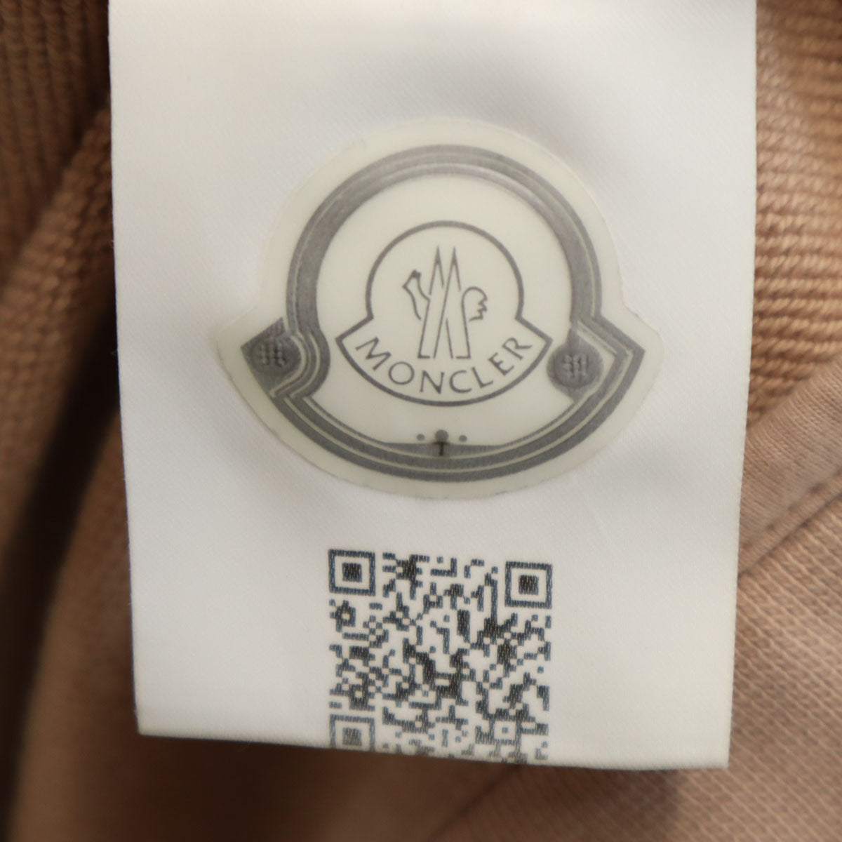 MONCLER モンクレール 20AW F20918G75510 バックロゴ 長袖 スウェット ジップパーカー XXL ピンクベージュ ビッグサイズ メンズ