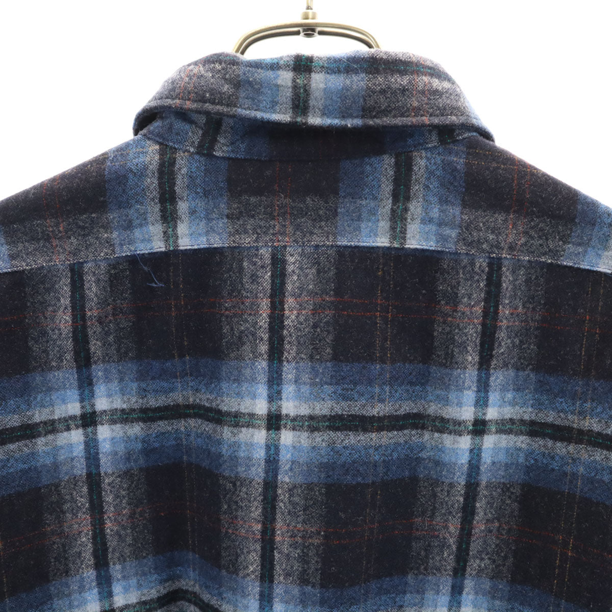 PENDLETON ペンドルトン 70s USA製 ヴィンテージ チェック柄 長袖 ネルシャツ L ネイビー メンズ