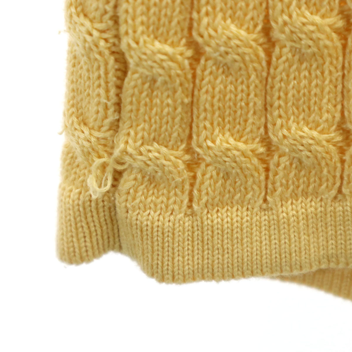 Salvatore Ferragamo サルヴァトーレフェラガモ 長袖 Vネック ニットカーディガン XS イエロー系 ケーブル レディース