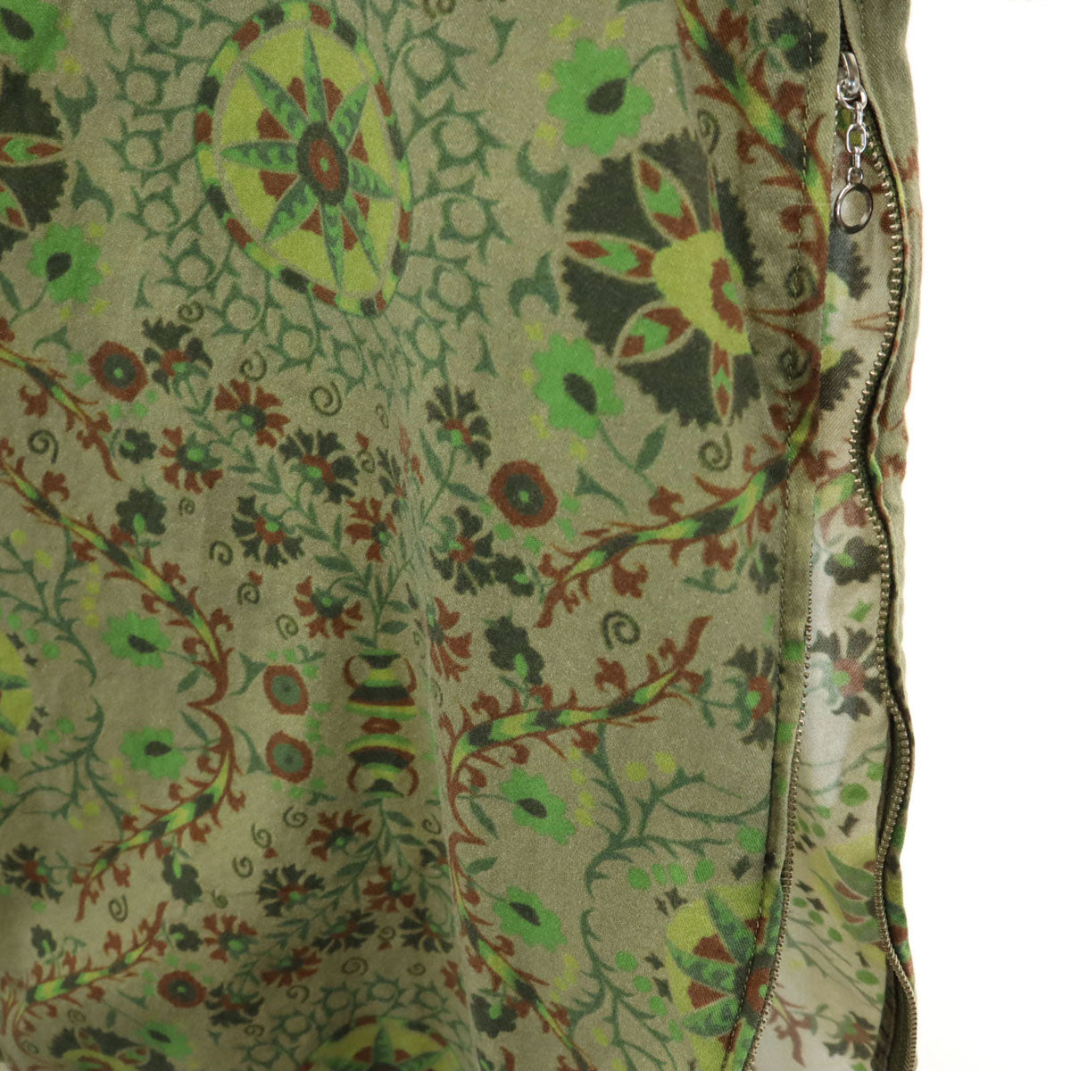 WHITE MOUNTAINEERING ホワイトマウンテニアリング 16ss 日本製 総柄 長袖 スキッパーカラー カットソー 1 オリーブ メンズ