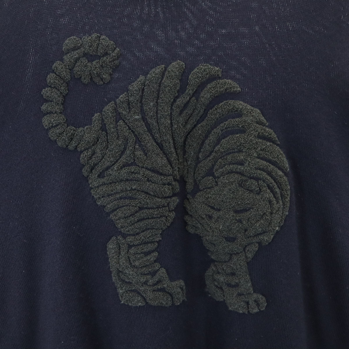 Christian Dior MONSIEUR SPORTS クリスチャンディオール ムッシュ スポーツ 90s オールド タイガー 長袖 セーター LL ネイビー ニット メンズ