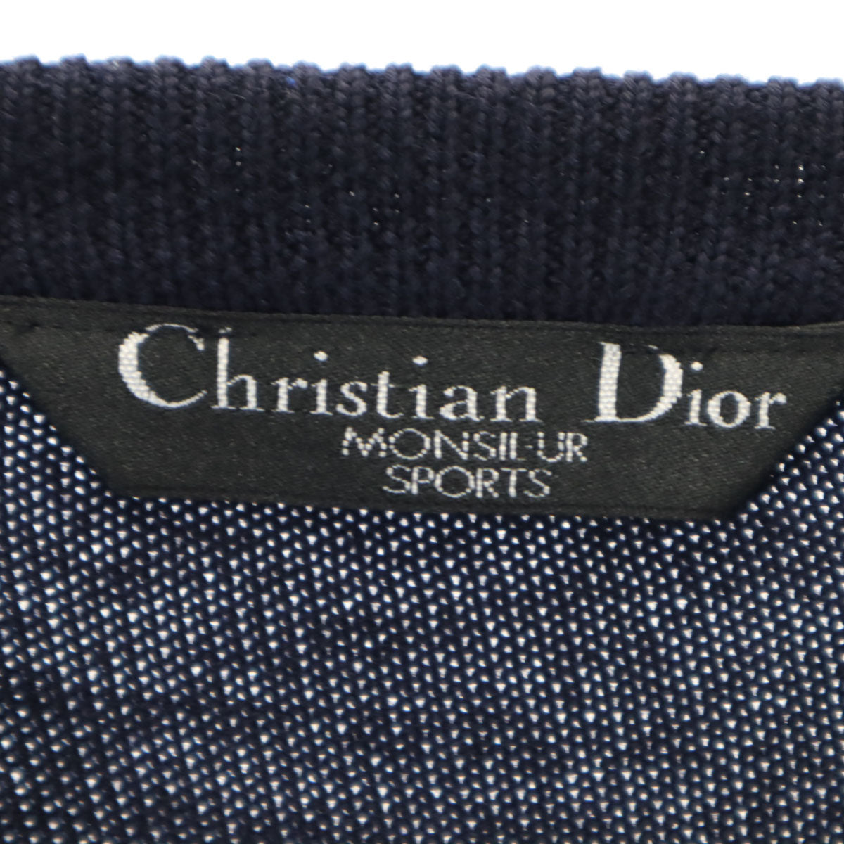 Christian Dior MONSIEUR SPORTS クリスチャンディオール ムッシュ スポーツ 90s オールド タイガー 長袖 セーター LL ネイビー ニット メンズ
