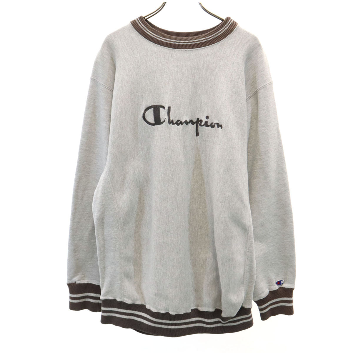 Champion チャンピオン 90s USA製 オールド 刺繍タグ 長袖 リバースウィーブ スウェット トレーナー XL グレー メンズ