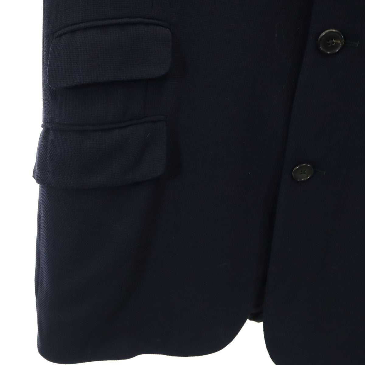 HERMES エルメス イタリア製 テーラードジャケット 52 ネイビー ブレザー メンズ