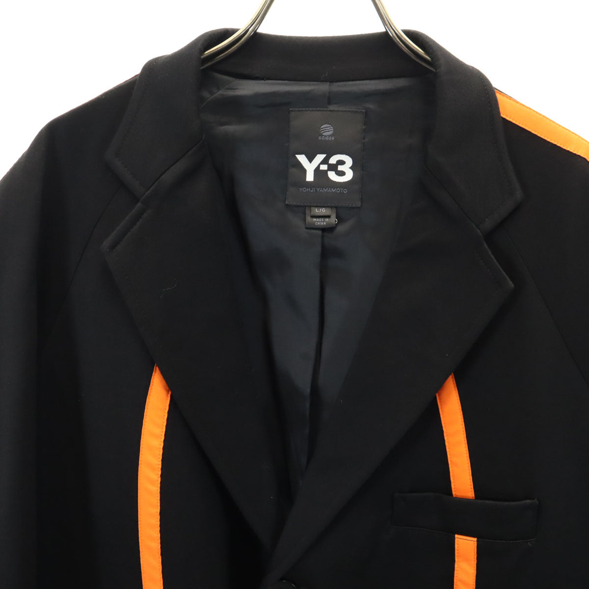 Y-3 ワイスリー adidas アディダス コラボ テーラードジャケット L ブラック ヨウジヤマモト メンズ