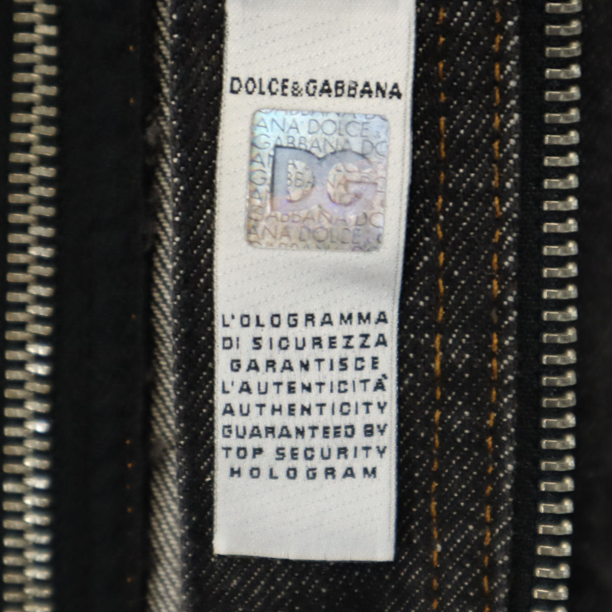 D&G DOLCE&GABBANA ディーアンドジー ドルチェアンドガッバーナ イタリア製 ジップ デニムジャケット XS ブラック レディース