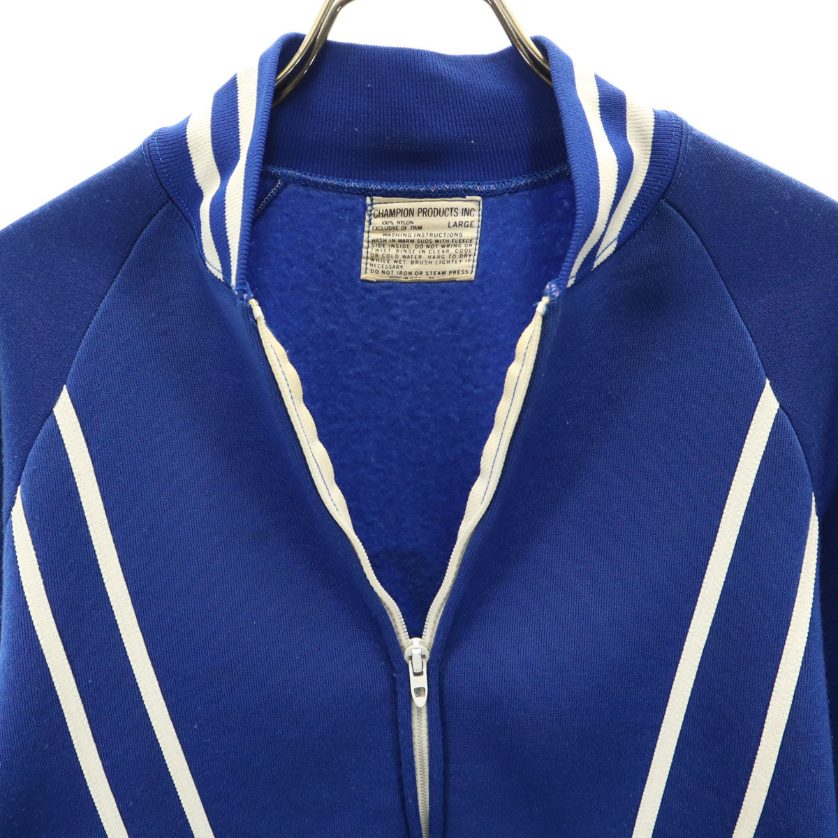 Champion チャンピオン 60s USA製 プロダクツタグ ヴィンテージ ブルゾン L ブルー ジャケット 裏起毛 メンズ