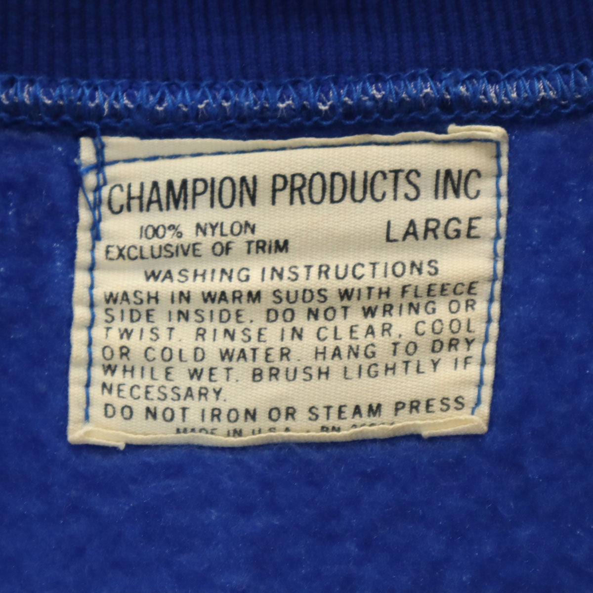 Champion チャンピオン 60s USA製 プロダクツタグ ヴィンテージ ブルゾン L ブルー ジャケット 裏起毛 メンズ