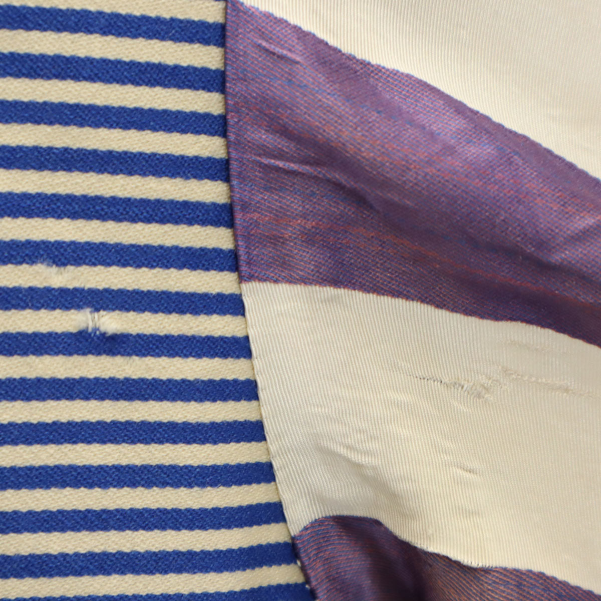 HERBERT LIVERIES LTD. 40s ヴィンテージ ボーダー柄 テーラードジャケット ネイビー レディース