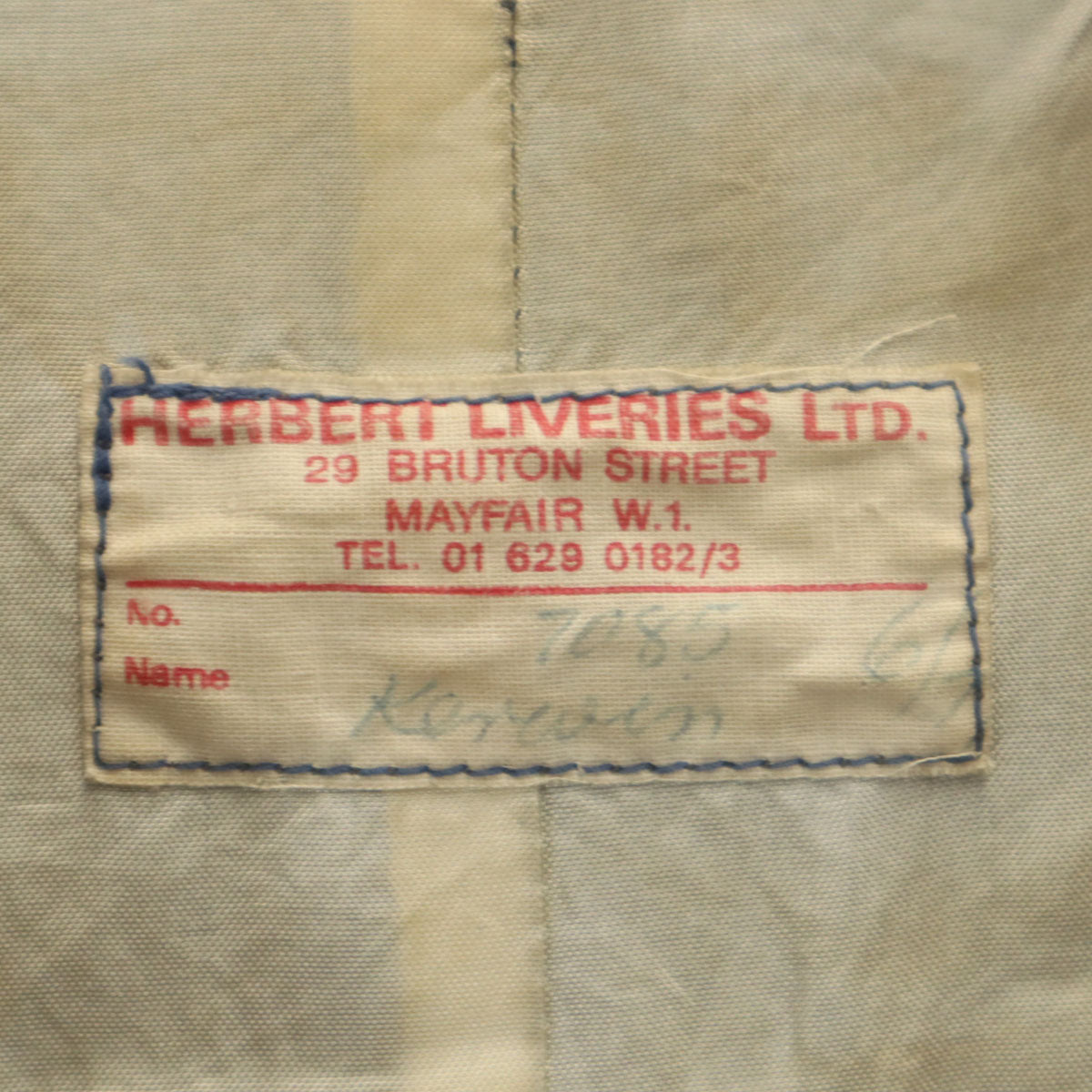 HERBERT LIVERIES LTD. 40s ヴィンテージ ボーダー柄 テーラードジャケット ネイビー レディース