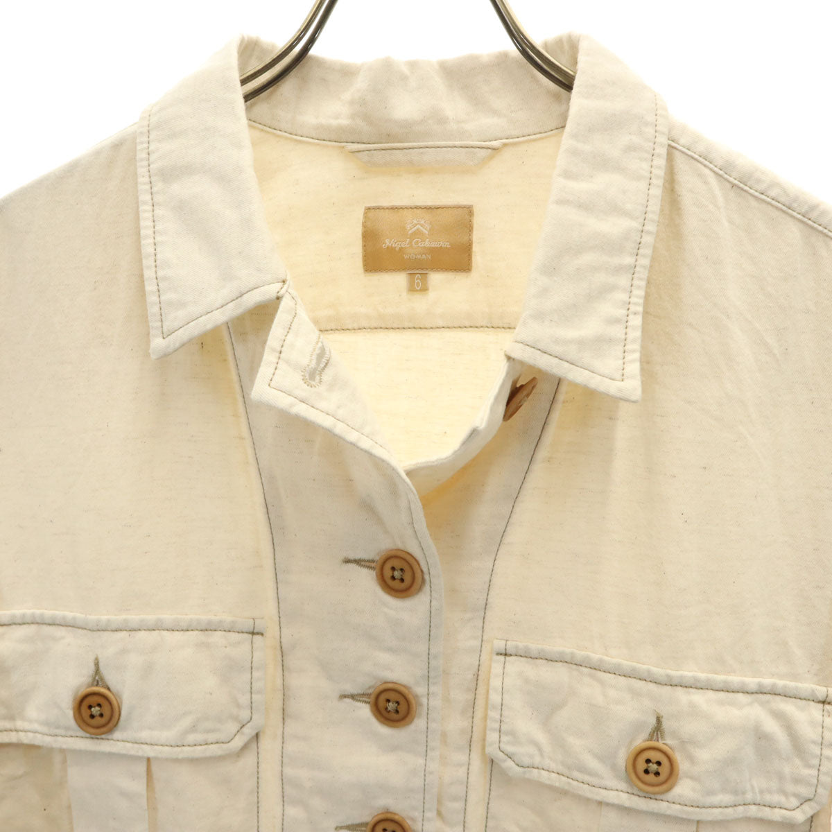 Nigel Cabourn WOMAN ナイジェルケーボン ウーマン 日本製 トラッカー ジャケット 6 ナチュラル レディース