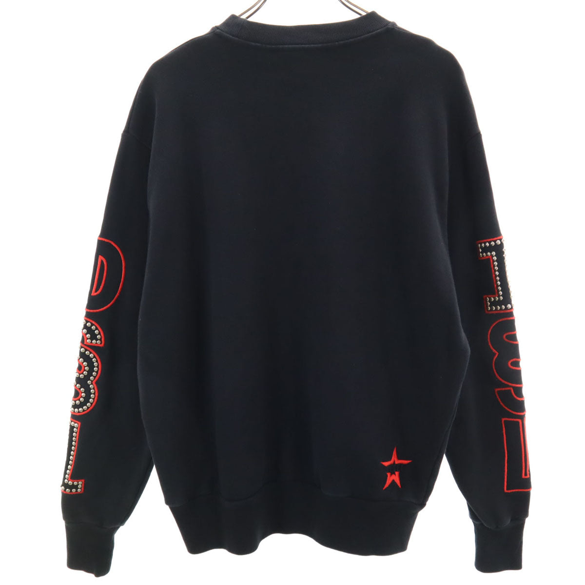 DIESEL ディーゼル ブルガリア製 スター 長袖 スウェット トレーナー S ブラック S-BAY-STUDS スタッズ メンズ