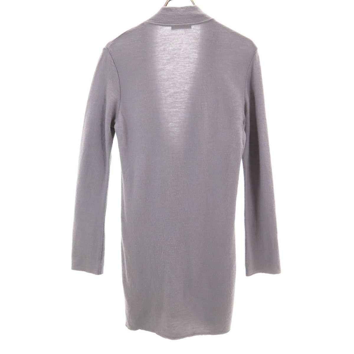 ISSEY MIYAKE イッセイミヤケ 日本製 長袖 ロング ニットカーディガン 2 グレー レディース