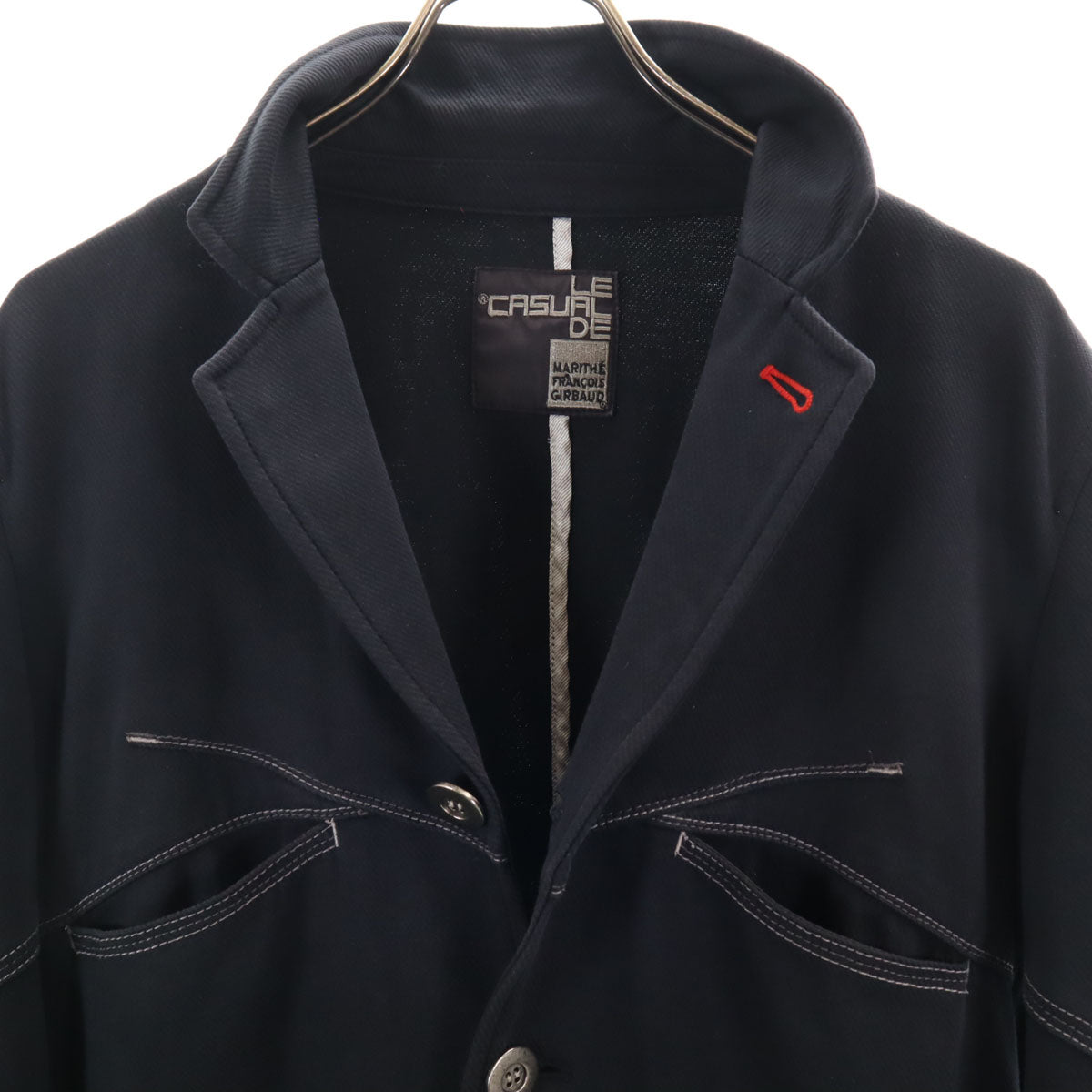 MARITHE + FRANCOIS GIRBAUD マリテフランソワジルボー ラペル ジャケット L ブラック メンズ