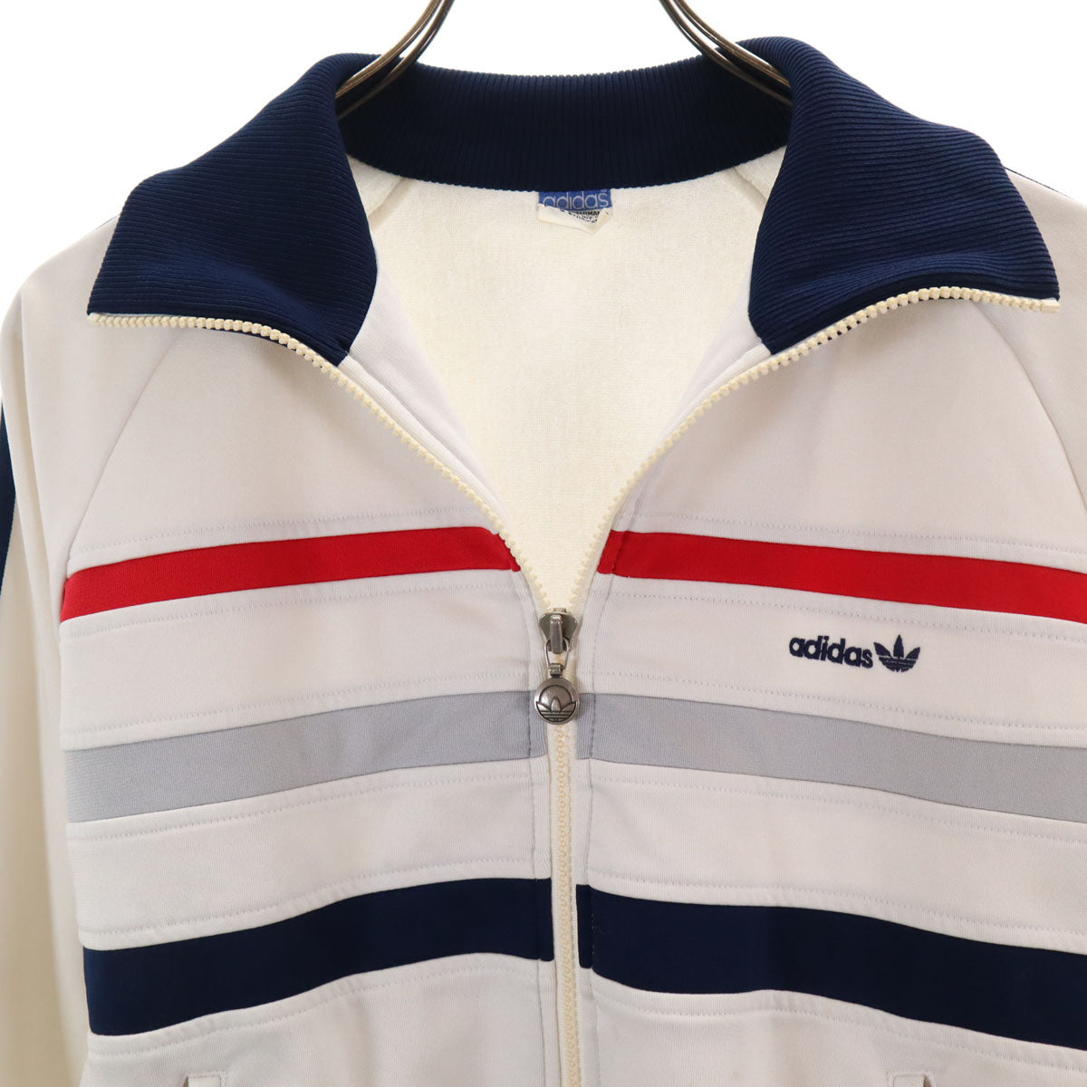 adidas アディダス 70s 西ドイツタグ ヴィンテージ トラックジャケット M ホワイト デサント ジャージ メンズ