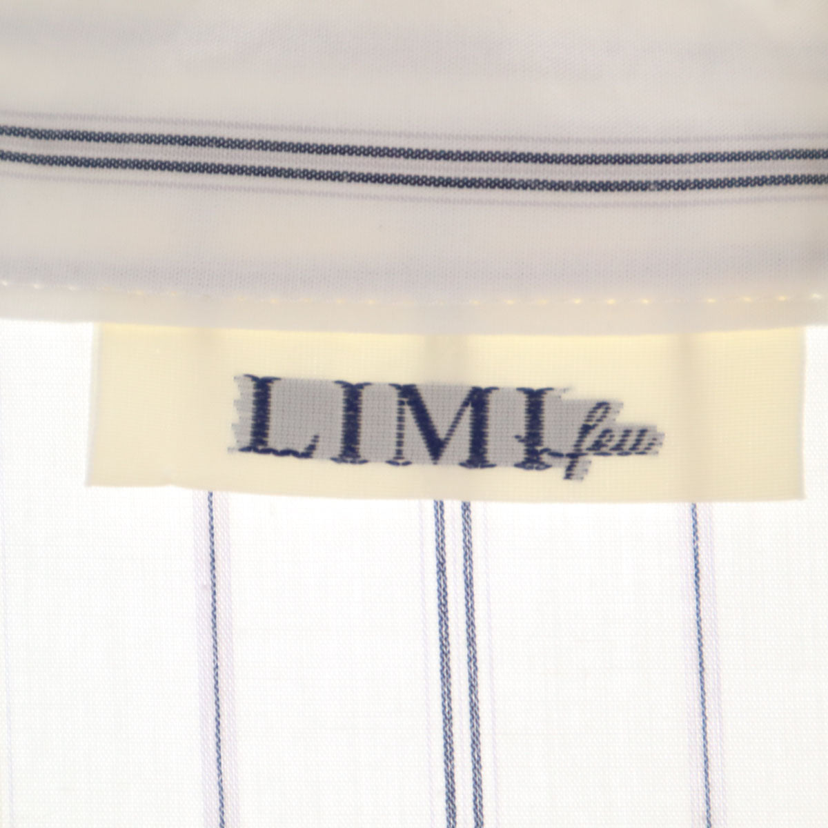 LIMI feu リミフゥ ストライプ柄 長袖 レオパードポケット シャツ S 白系 レディース