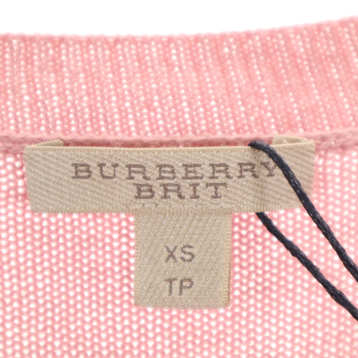 未使用 BURBERRY BRIT バーバリーブリット カシミアブレンド 長袖 セーター XS くすみピンク系 ニット レディース