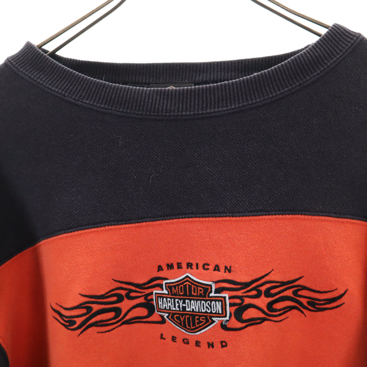 HARLEY DAVIDSON ハーレーダビッドソン 長袖 スウェット トレーナー M 黒 裏起毛 メンズ