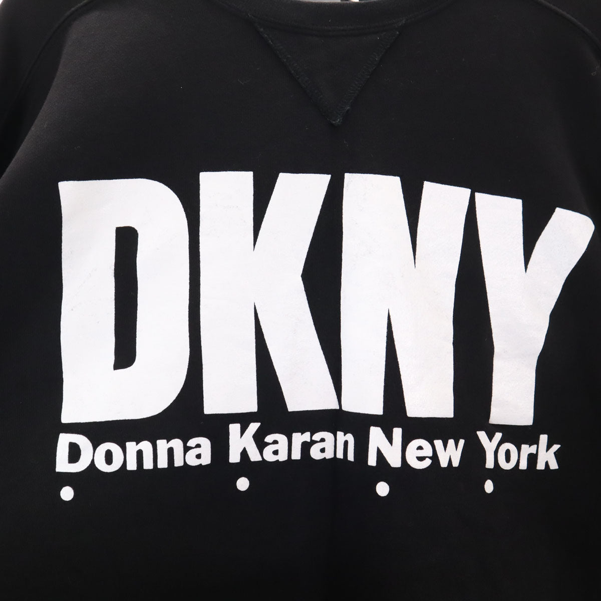 DKNY JEANS ダナキャランニューヨークジーンズ 90s オールド 長袖 スウェット トレーナー F 黒 裏起毛 メンズ