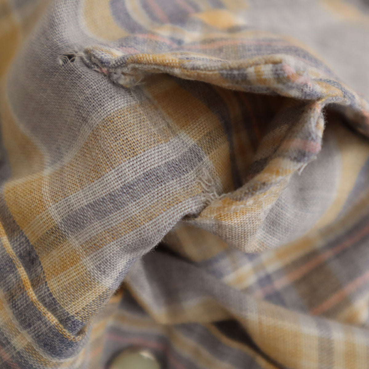 JC PENNEY ジェーシーペニー 70s ヴィンテージ チェック柄 長袖 ウエスタンシャツ M グレー系 メンズ