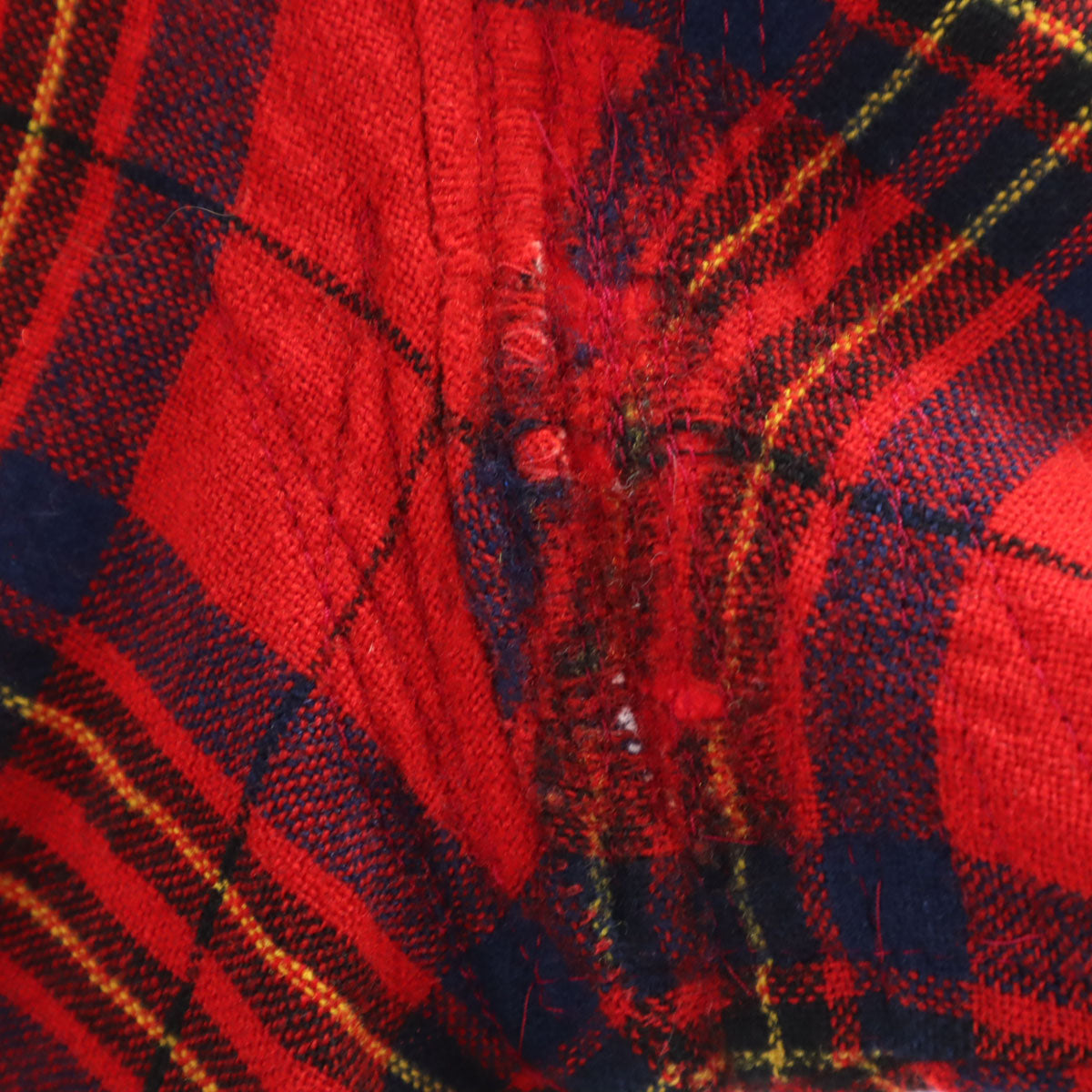 PENDLETON ペンドルトン 70s USA製 ウール ヴィンテージ チェック柄 長袖 ボタンダウンシャツ M 赤系 メンズ