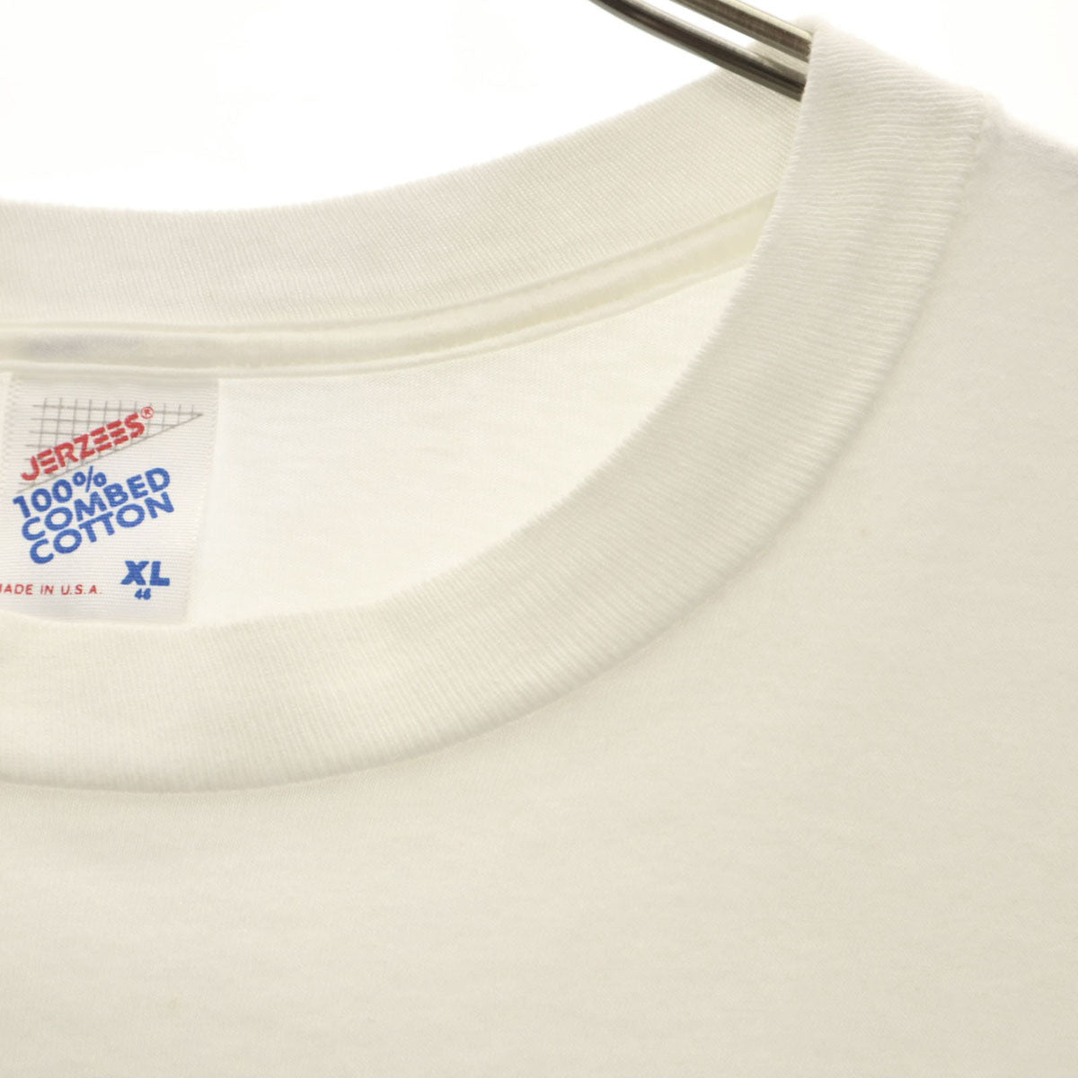 JERZEES ジャージーズ 90s USA製 オールド ライオン プリント 半袖 Tシャツ XL オフホワイト アニマル メンズ