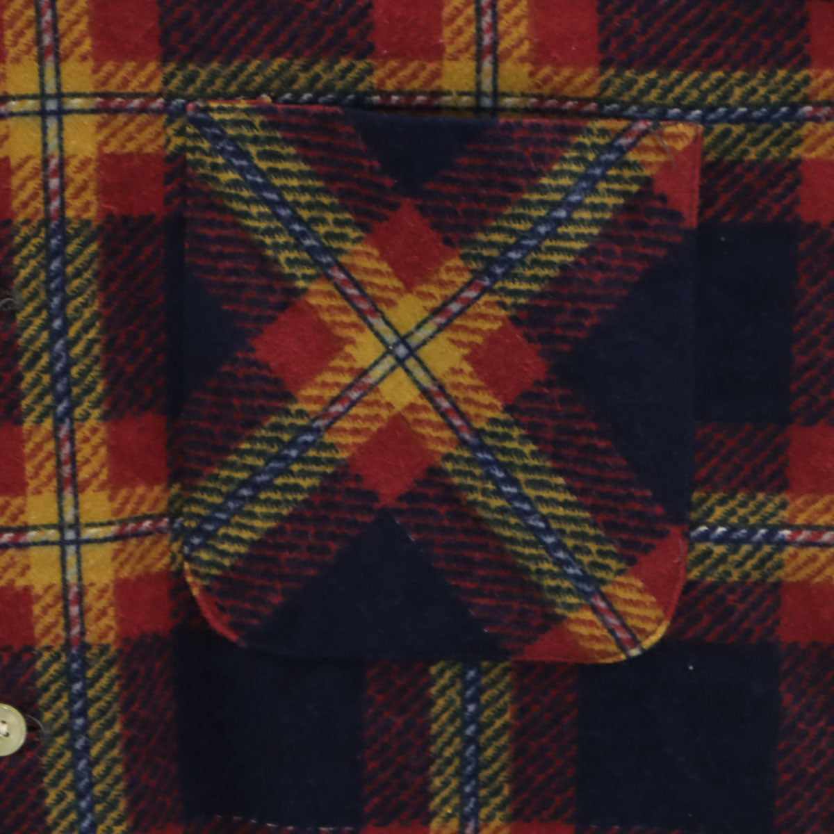 MAYWOOD 60s 70s ヴィンテージ チェック柄 長袖 ネルシャツ M ネイビー メンズ