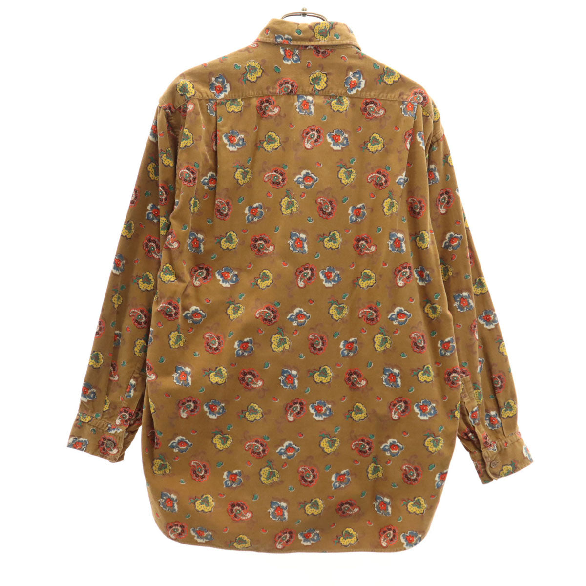 Paul Smith LONDON ポールスミスロンドン 総柄 長袖 コーデュロイシャツ M ブラウン メンズ