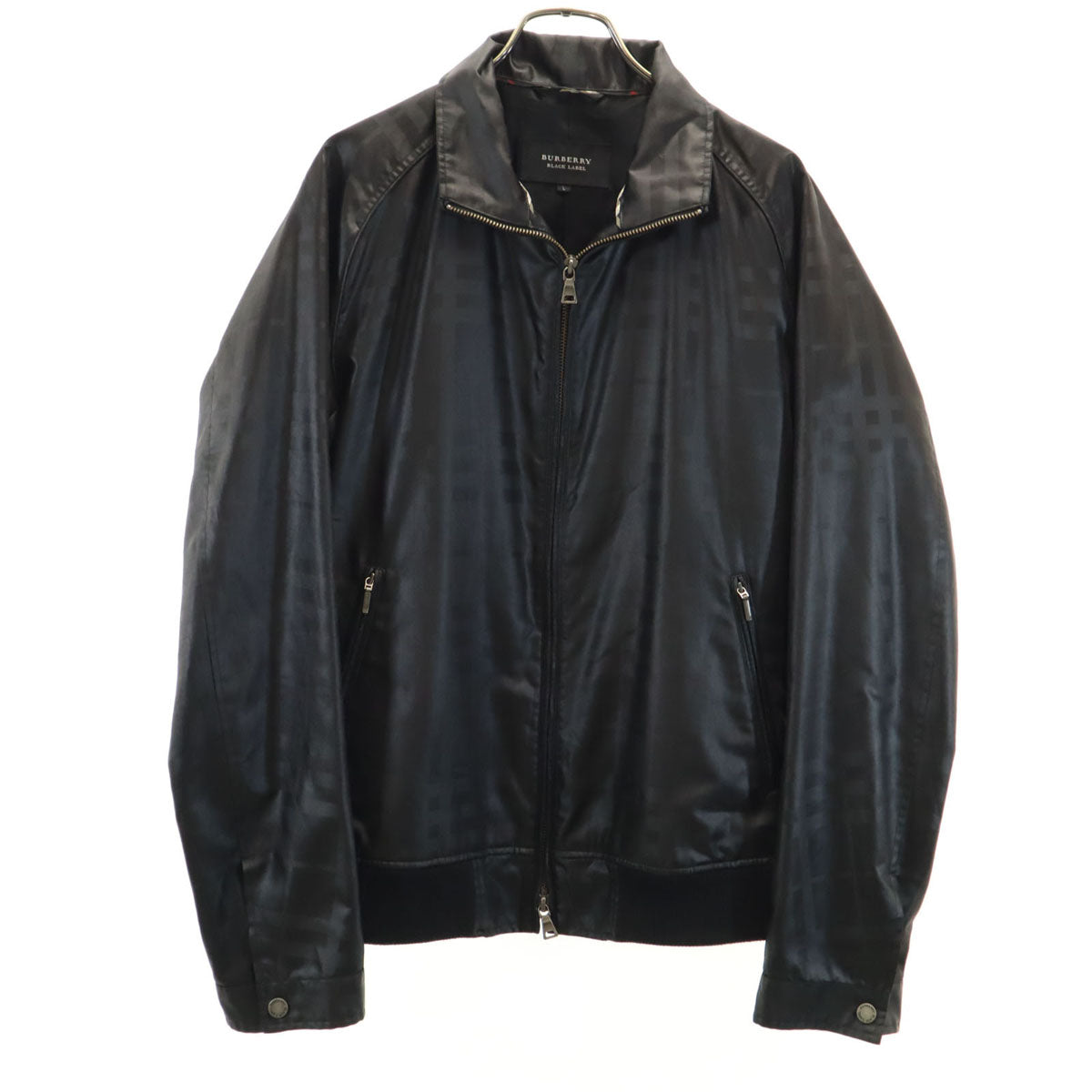BURBERRY BLACK LABEL バーバリーブラックレーベル チェック柄 ブルゾン L ブラック 三陽商会 ジャケット メンズ