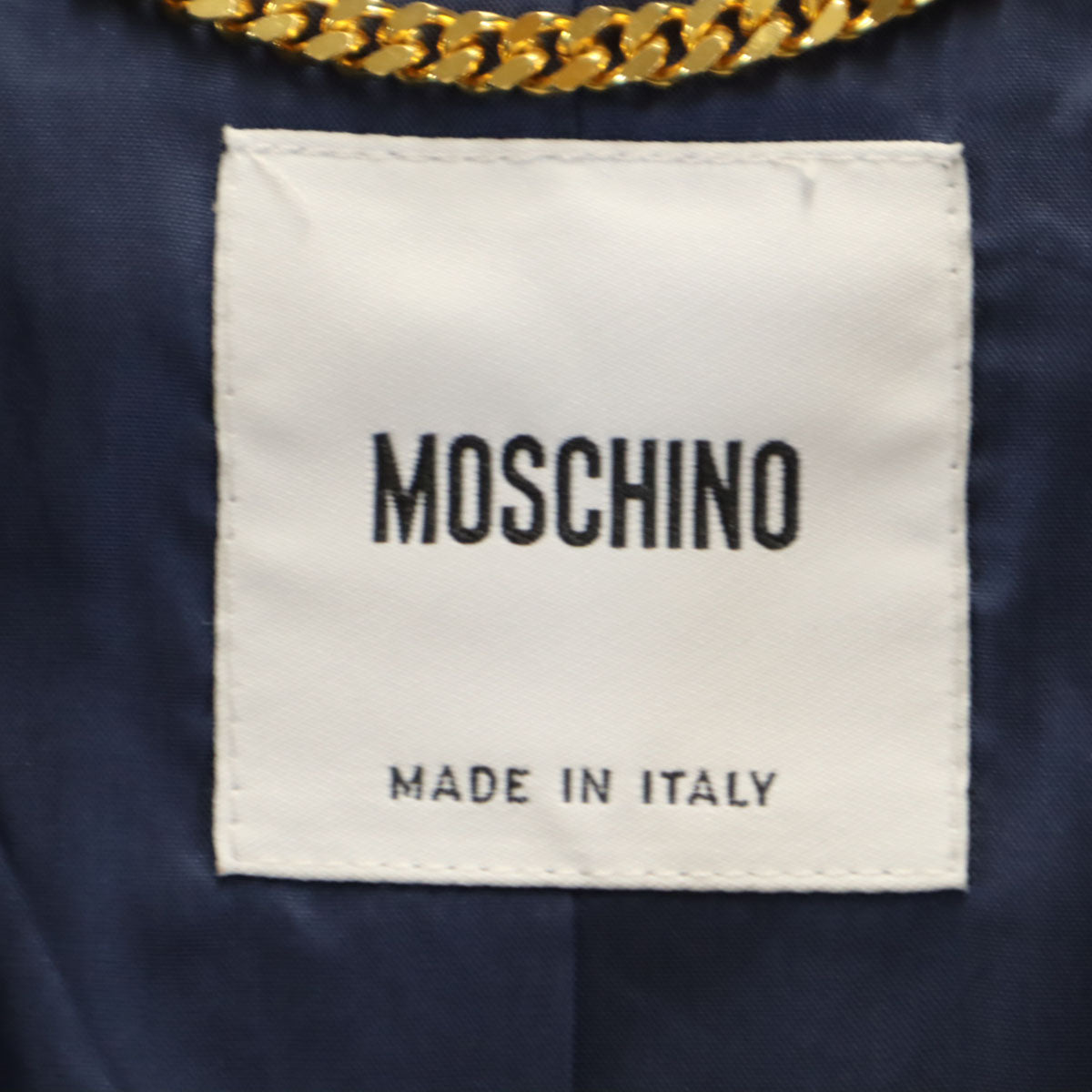 MOSCHINO モスキーノ イタリア製 ジャケット 40 ネイビー レディース