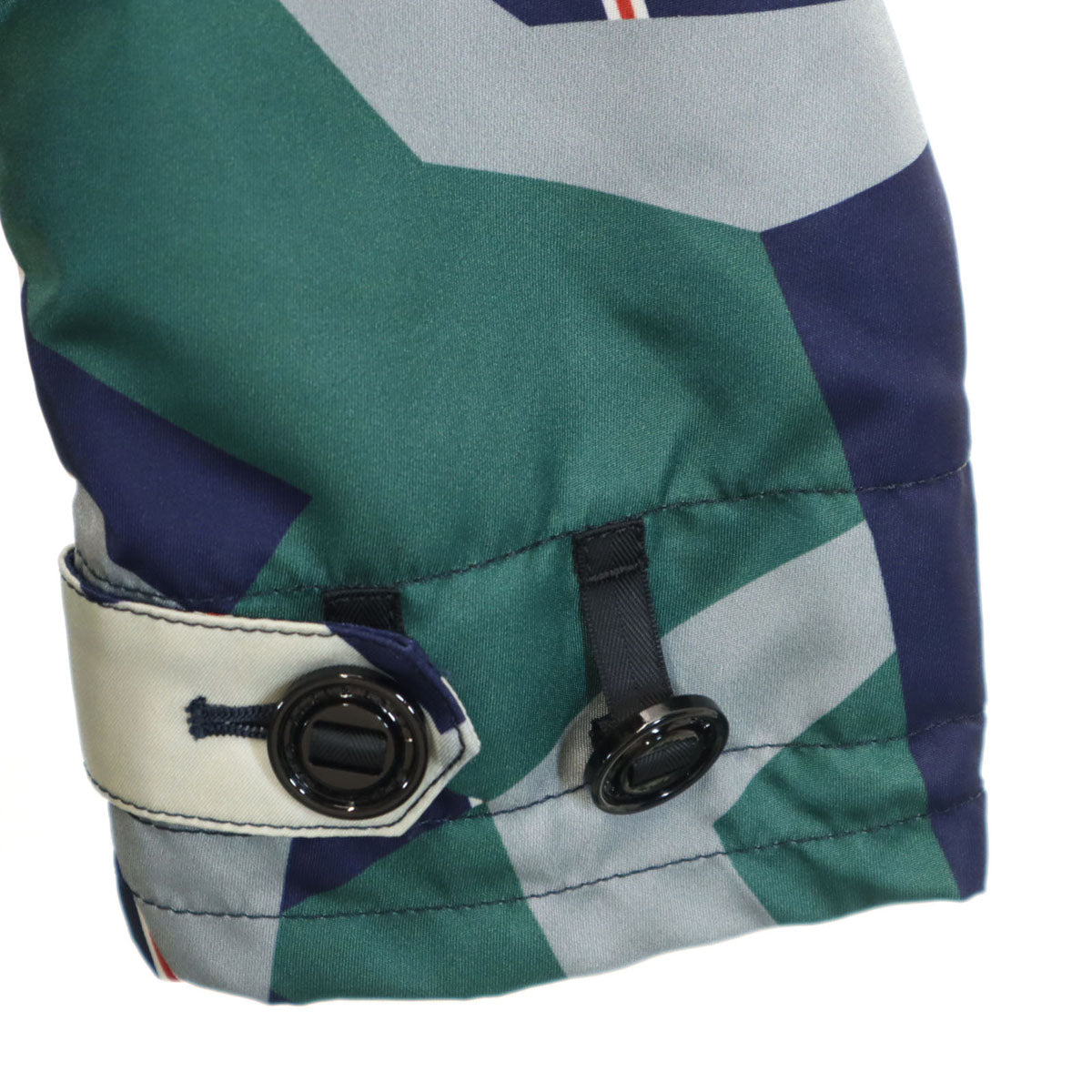 BLACK LABEL CRESTBRIDGE ブラックレーベルクレストブリッジ 幾何学柄 マウンテンパーカー M ネイビー ジャケット メンズ