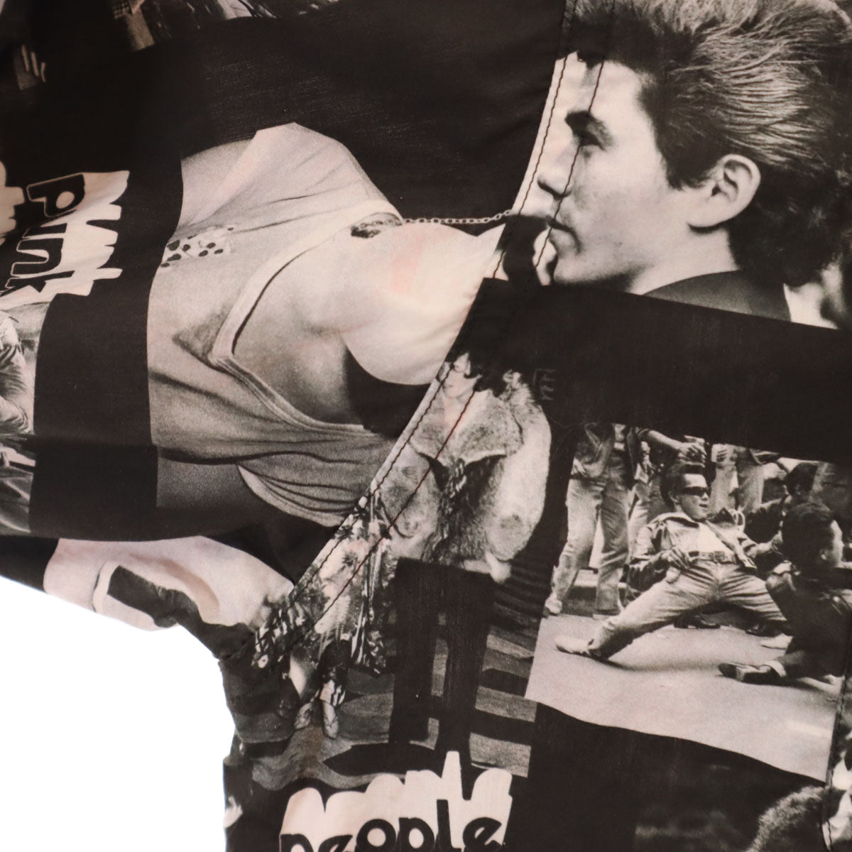 MAISON KITSUNE メゾンキツネ フォトプリント 長袖 コットンシャツ M ブラック系 メンズ