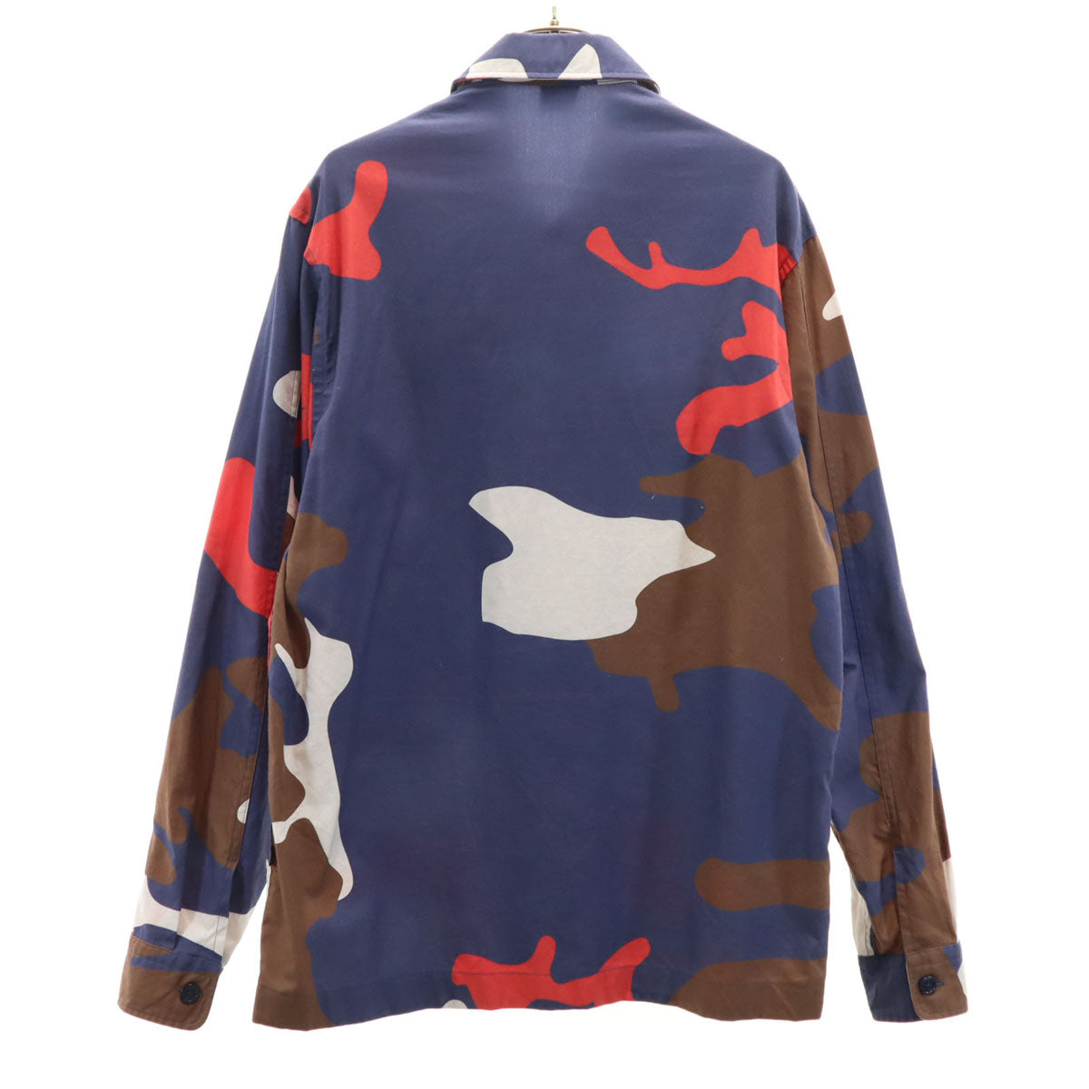 BOSS HUGO BOSS ボスヒューゴボス カモフラ柄 長袖 コットンシャツ S ネイビー 迷彩 メンズ