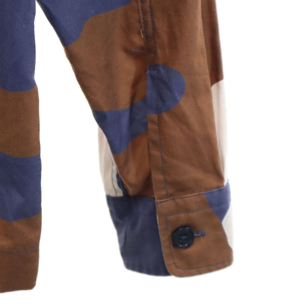 BOSS HUGO BOSS ボスヒューゴボス カモフラ柄 長袖 コットンシャツ S ネイビー 迷彩 メンズ